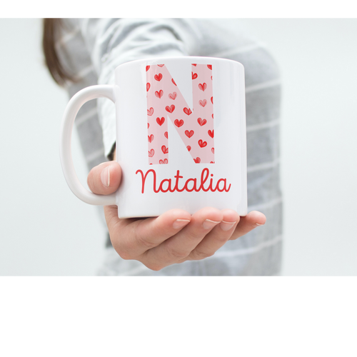 Heart Monogram Mug