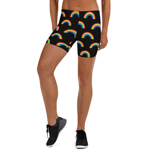 Black Rainbow biker Shorts