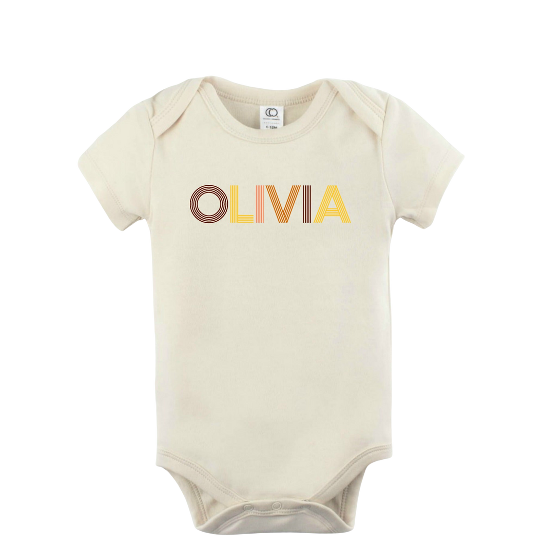 Multi color Baby Personal Prisma onesie