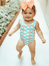 Load image into Gallery viewer, Rainbow Sky Kids Swimsuit