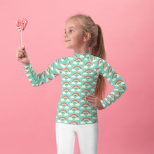 Load image into Gallery viewer, Rainbow Sky Kids Rash Guard