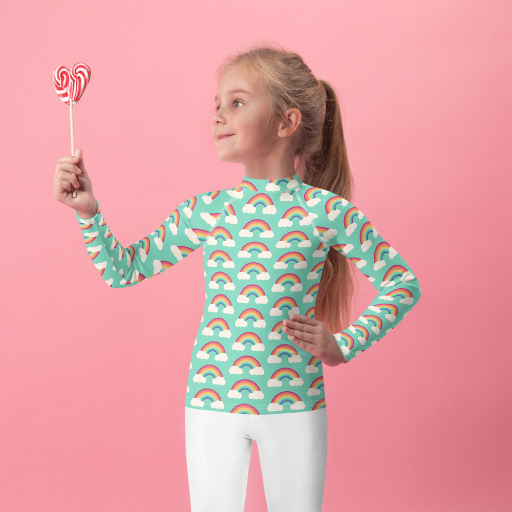 Rainbow Sky Kids Rash Guard